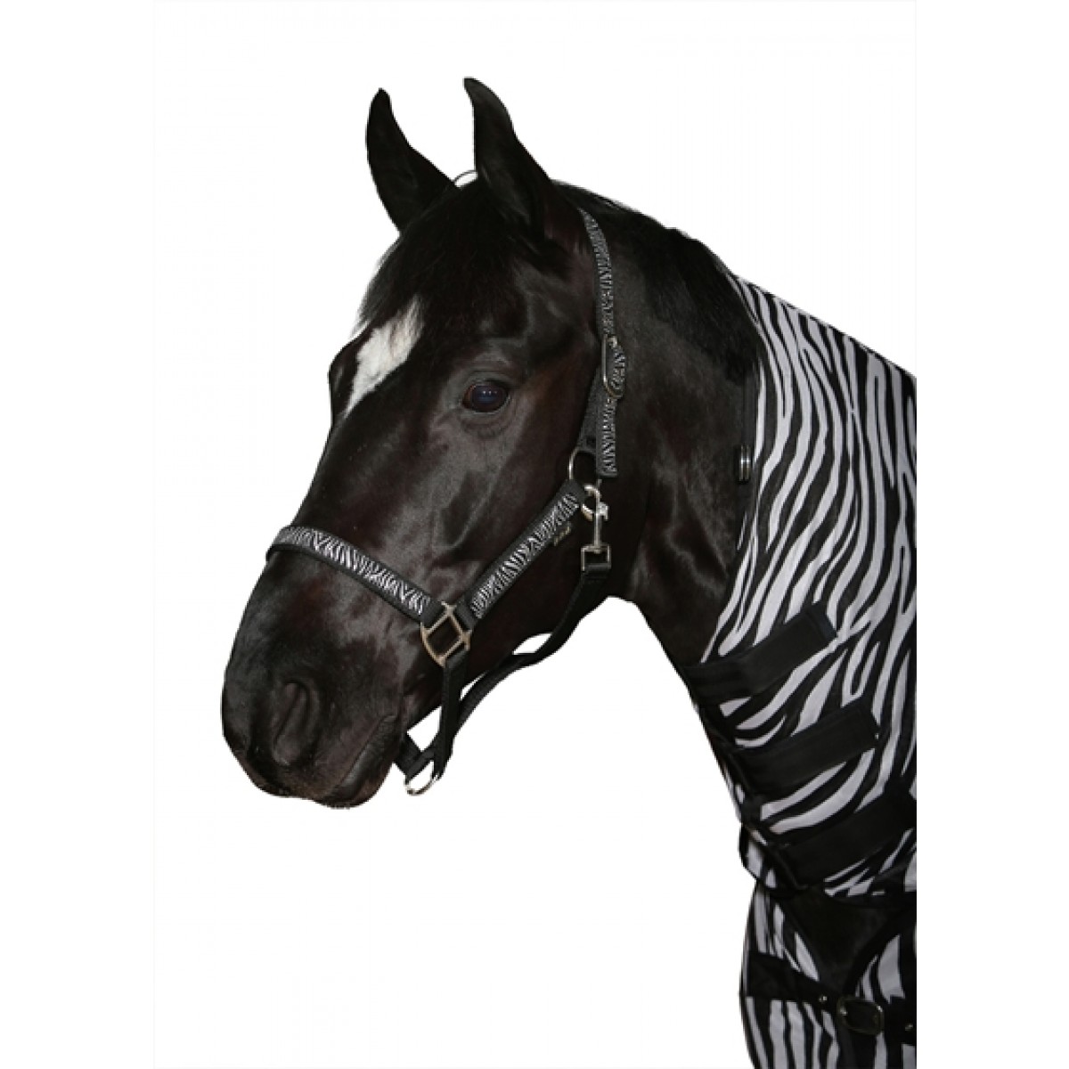 Nylon grime med zebra dekoration