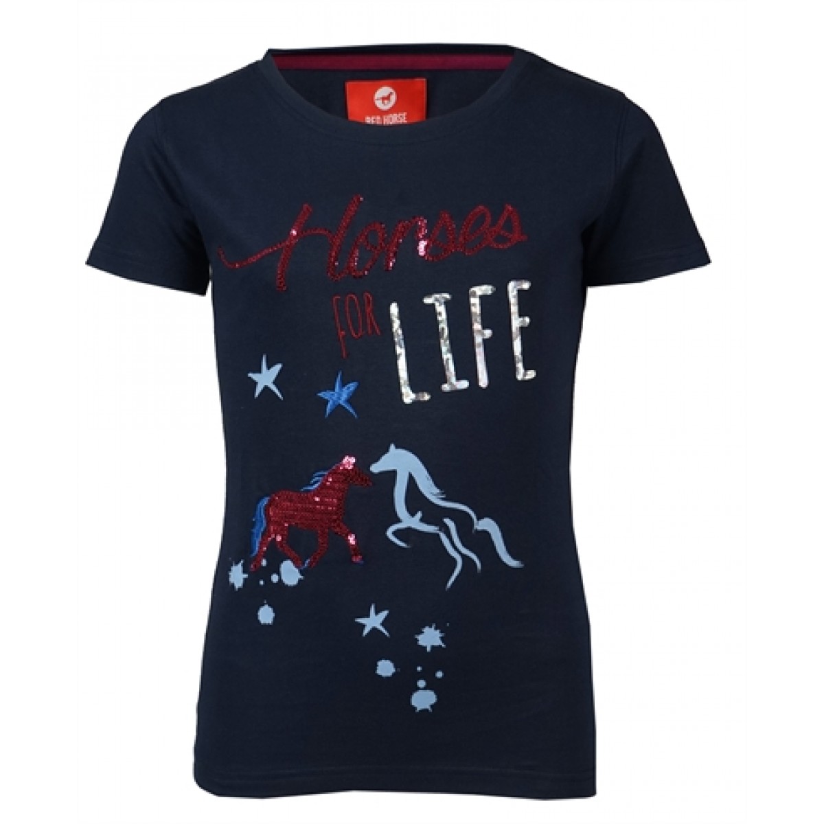Red Horse With Print Navy