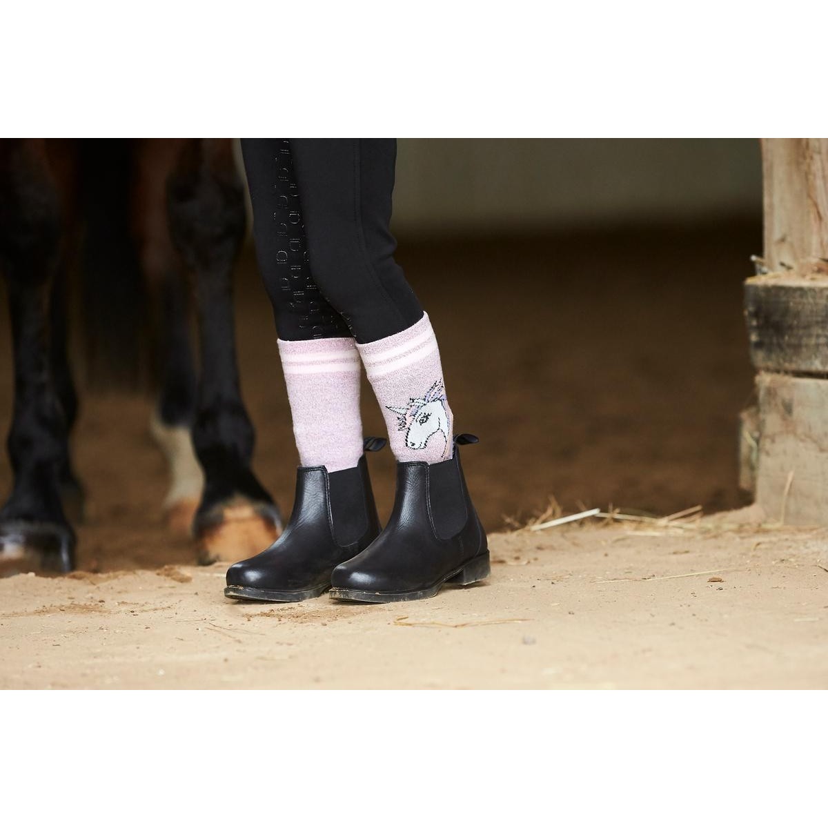 Equipage Glitter Strømpe Unicorn