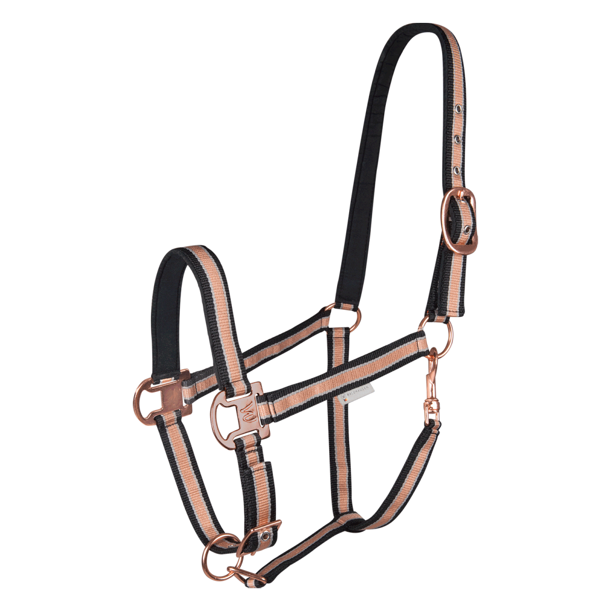 Heste grime Shine Sort/Rosegold