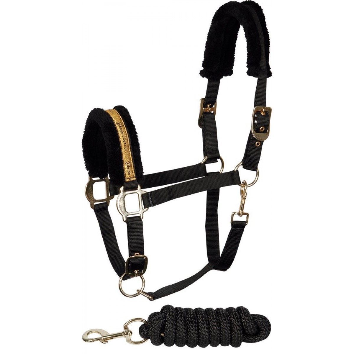 Harrys Horse Glitter Denici Cavalli Gold Grime m/træktov Sort