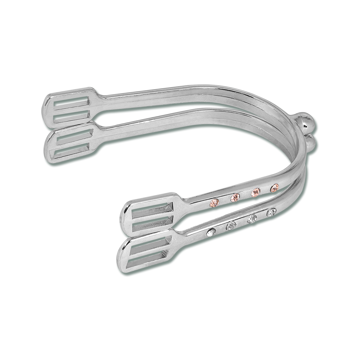 Sporer med Diamanter incl. remme 1 cm