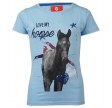 Red Horse T-Shirt With Print Baby Blue