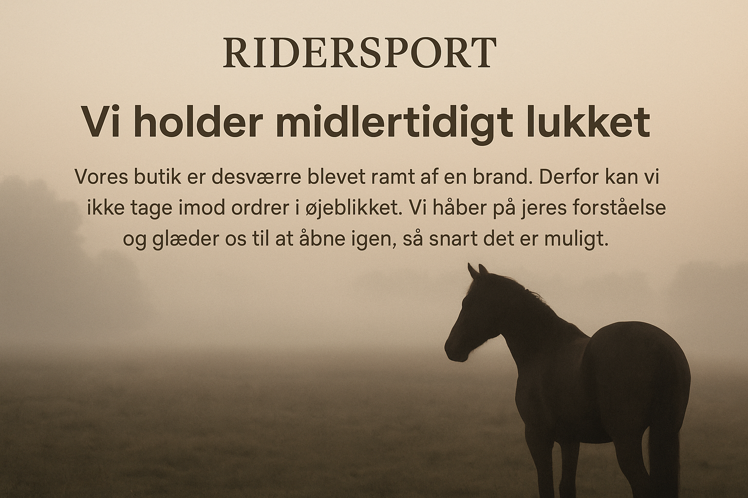 Midlertidigt lukket pga. brand